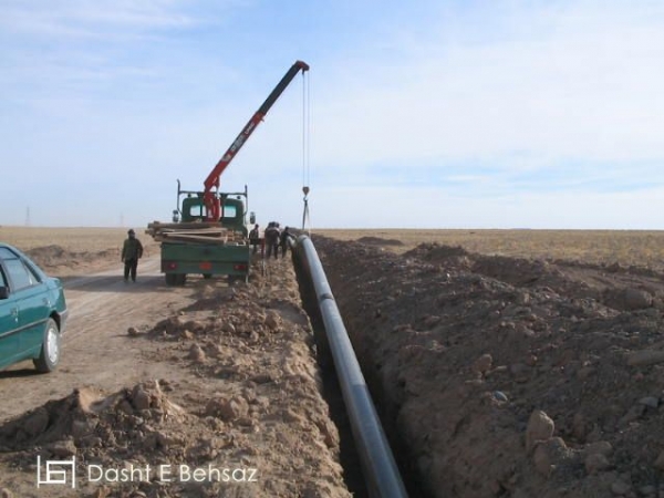خط انتقال گازتربت جام -تایباد به قطر10اینچ
