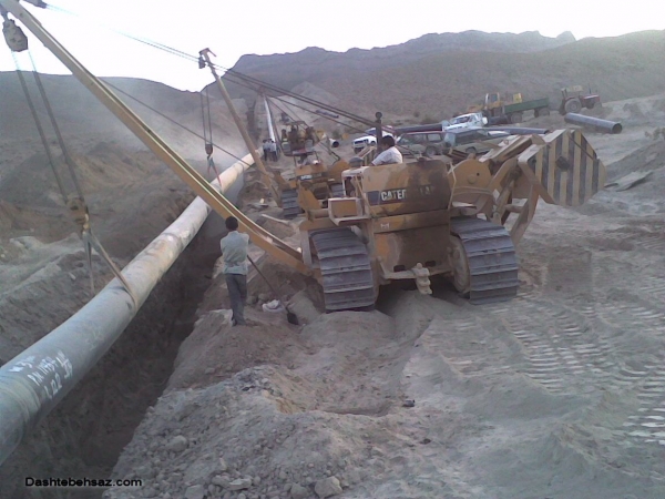 Construction of gas pipeline- 30 inches- Nood Pashang - Qain