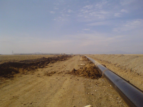 Construction of 16-inch gas pipeline Chakhmaq-Bakharz-Taybad